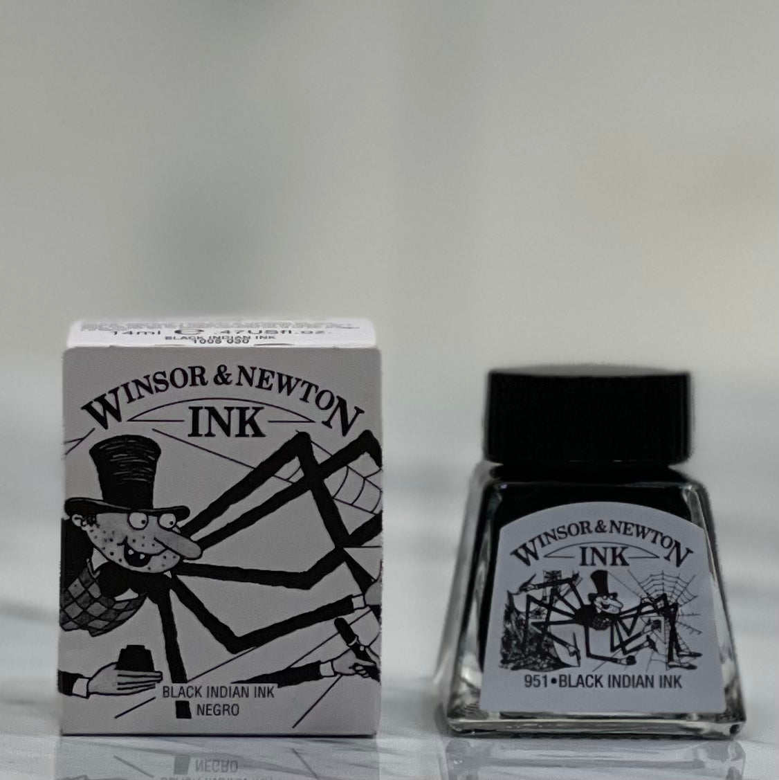 Winsor & Newton Ink - 951 Black Indian Ink - 14ml – Seymour Art Supplies NZ