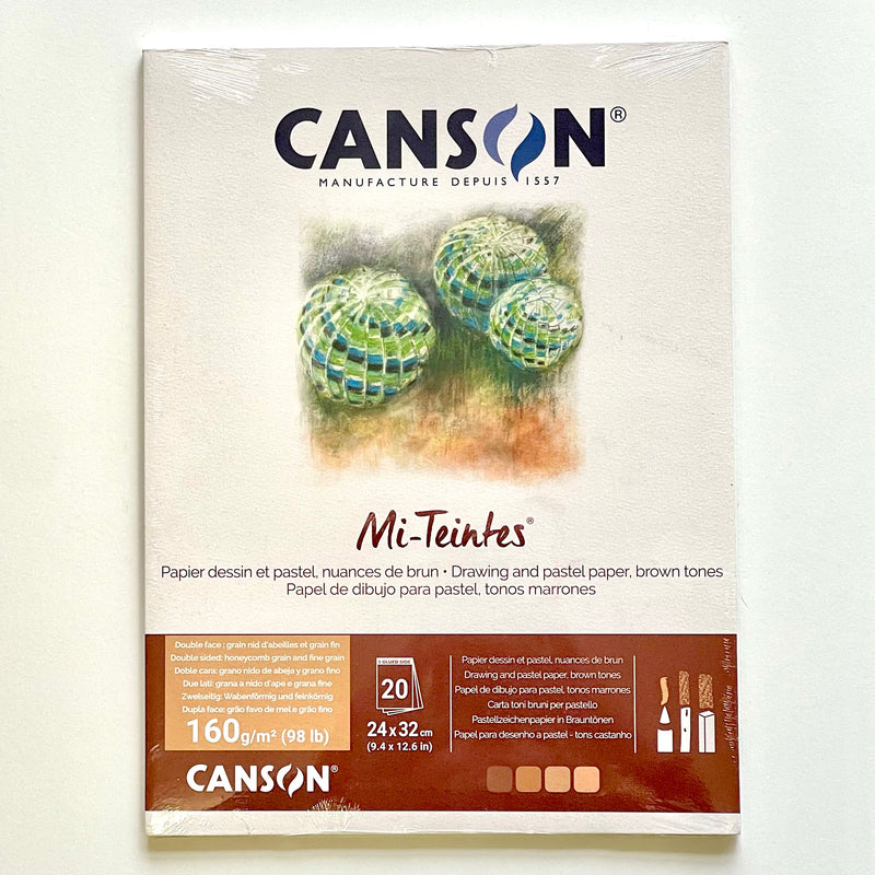 Canson Mi-Teintes Pad 24 x 32cm 160g - 4 BROWN tones