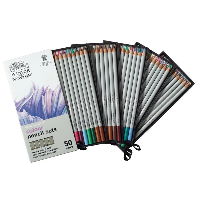 Winsor & Newton Studio Collection Pencil Collection - Set of 50 10X5 DRAWERS