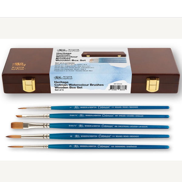 Heritage Watercolour Cotman Brush Wooden Box Set