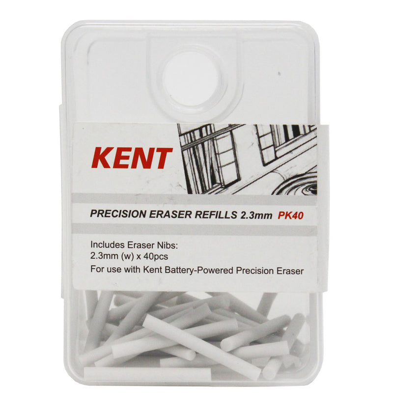 Kent Precision Eraser Refills 2.3mm (40pc)