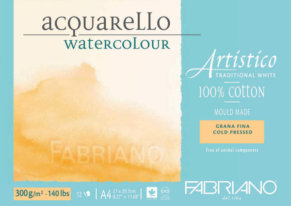 Fabriano Artistico Water Colour Pads - COLD PRESSED - 300gsm - A4