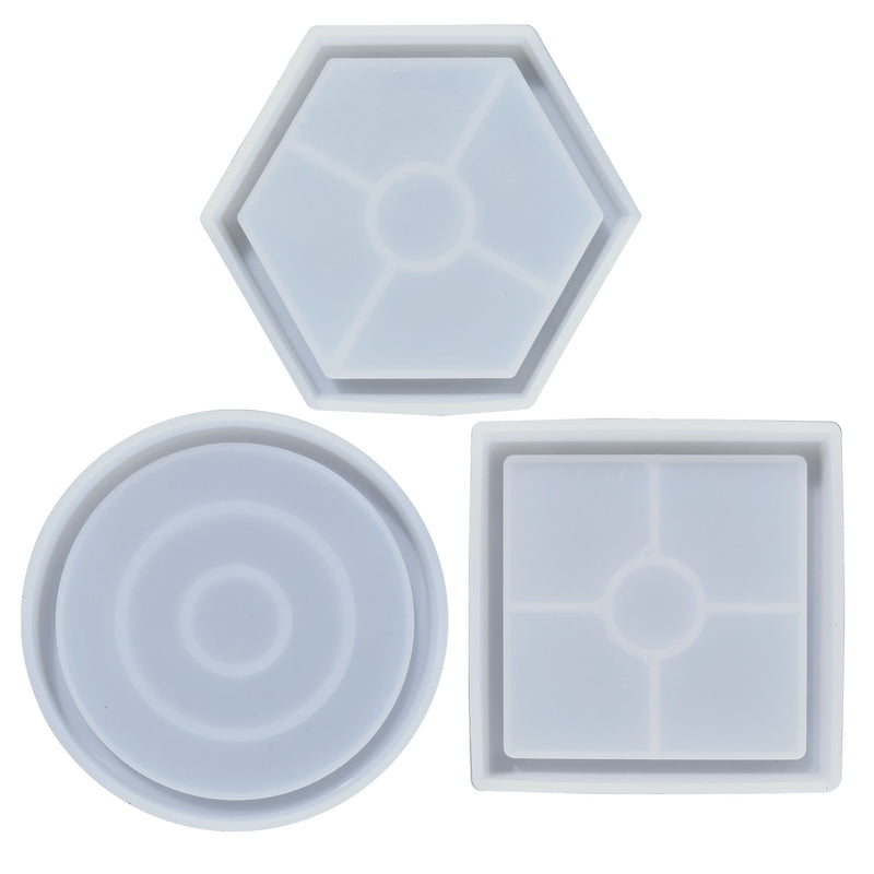 Boyle Silicone Moulds - 3 x Coaster/Mini Tray Moulds