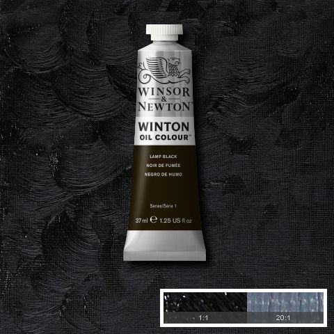 Winton Oil Colour Lamp Black - 37ml tube