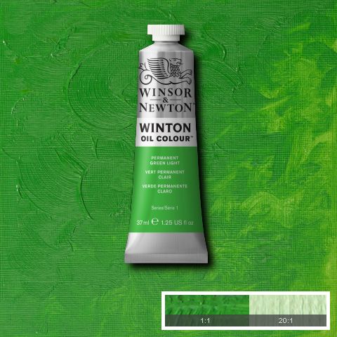 Winton Oil Colour Permanent Green Light - 37ml tube