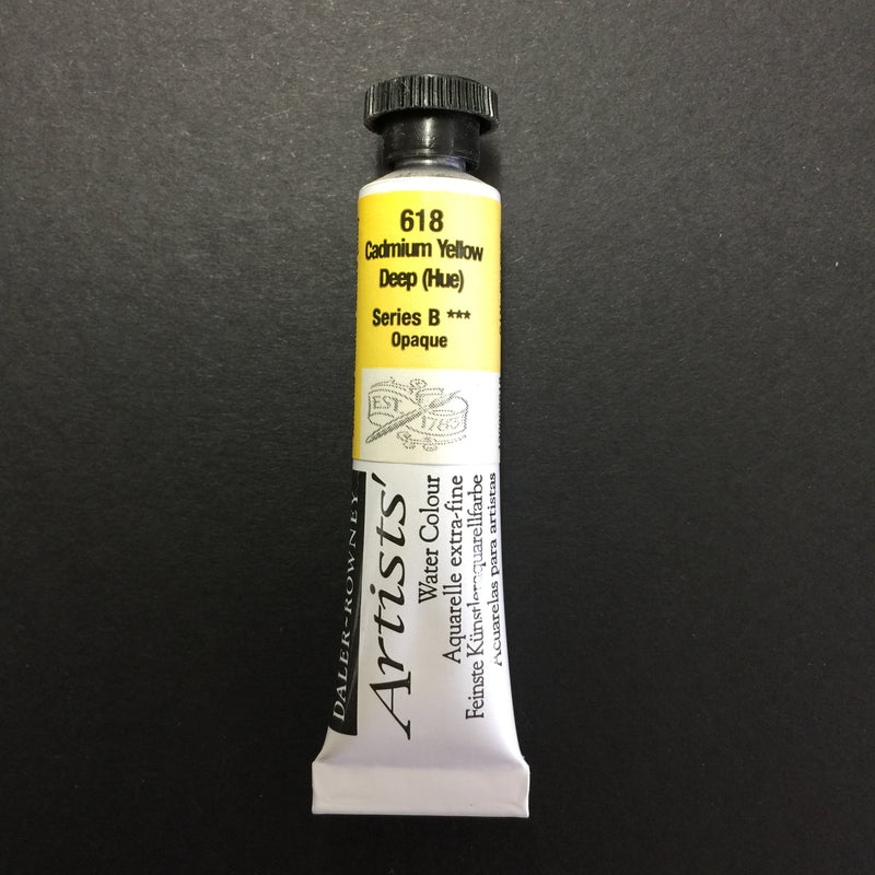 Daler-Rowney Artist Watercolour - Cadmium Yellow Deep (Hue) 618 - 5ml tube 