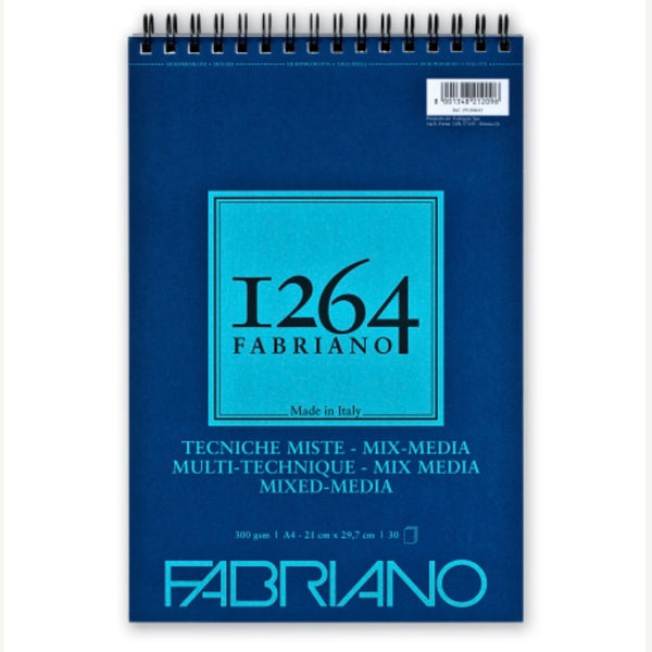 Fabriano 1264 Mixed Media Pad Spiral A4 30 sheets - 300gsm