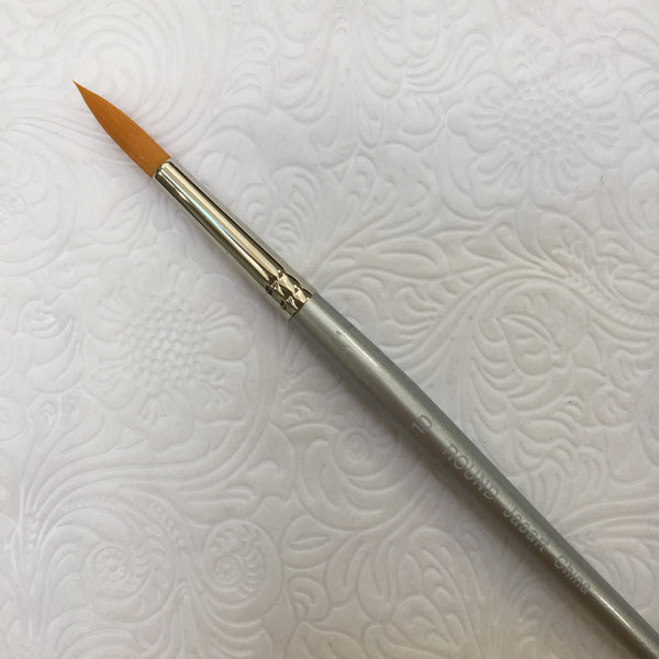 Golden Synthetic Round Brush - #10