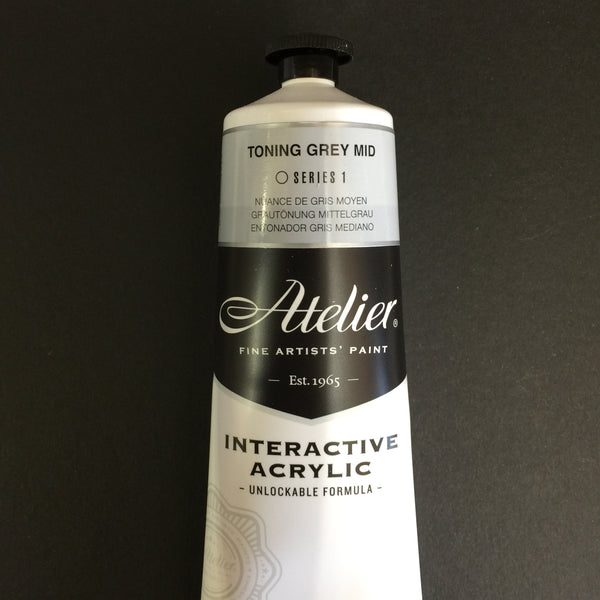 Atelier Interactive Artist Acrylic - Toning Grey Mid - 80ml tube 