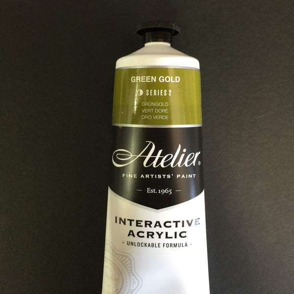 Atelier Interactive Artist Acrylic - Green Gold - 80ml tube 