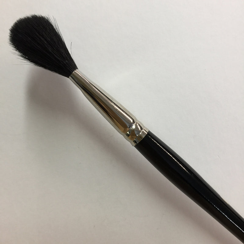 S755 Black Goat Oval Mop Brush - 3/4 inch