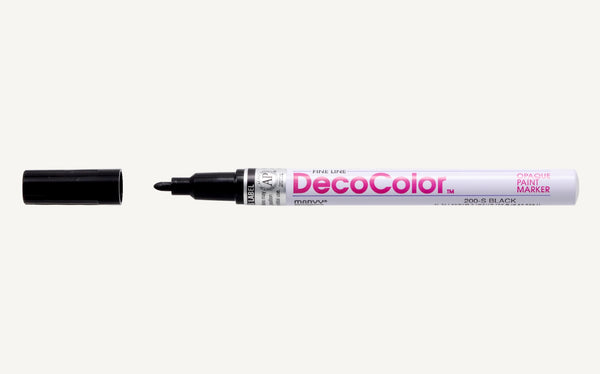 Marvy Decocolor Opaque Paint Marker - 200 Black (FINE)