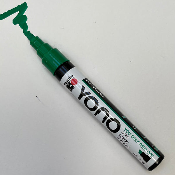 Marabu YONO 067 Rich Green (CHISEL) Acrylic Marker