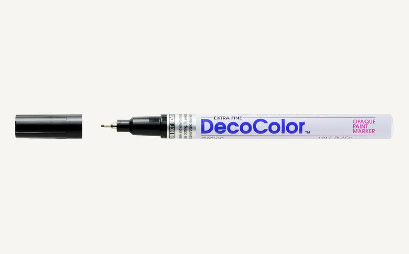 Marvy Decocolor Opaque Paint Marker - 140 Black (EXTRA FINE)