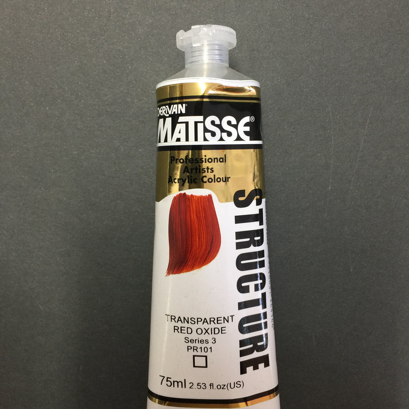 Matisse Structure Transparent Red Oxide 75ml tube 