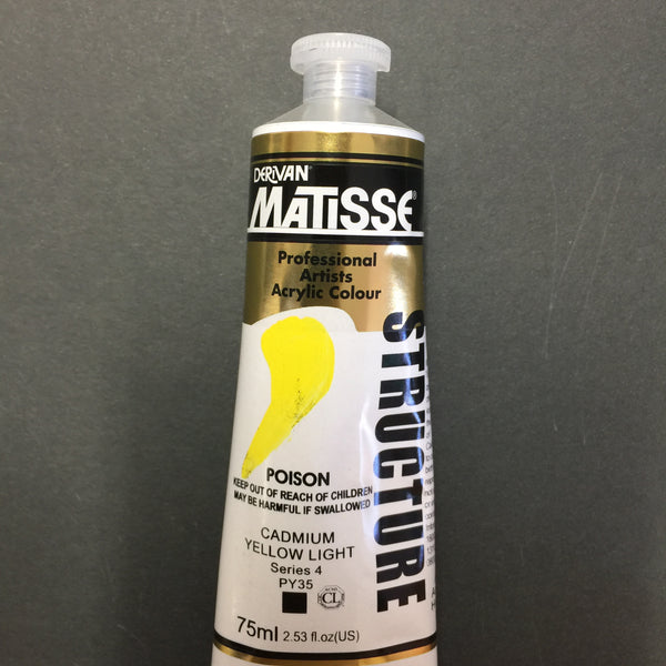 Matisse Structure Cadmium Yellow Light 75ml tube 