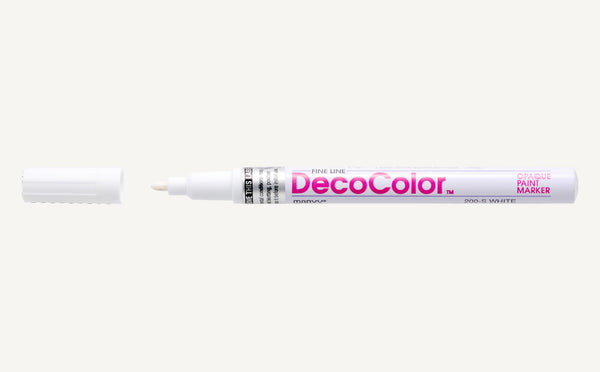 Marvy Decocolor Opaque Paint Marker - 200 White (FINE)