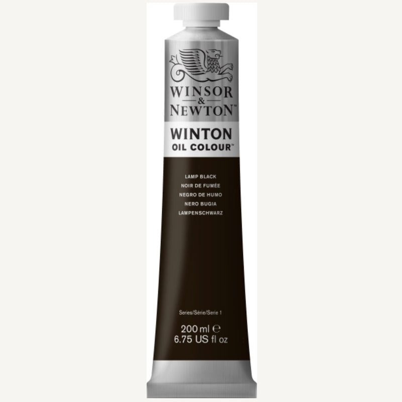 Winton Oil Colour Lamp Black - 200ml tube