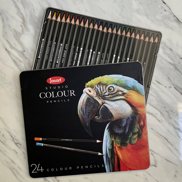 Jasart: Studio Colour Pencil in Tin (24pcs)