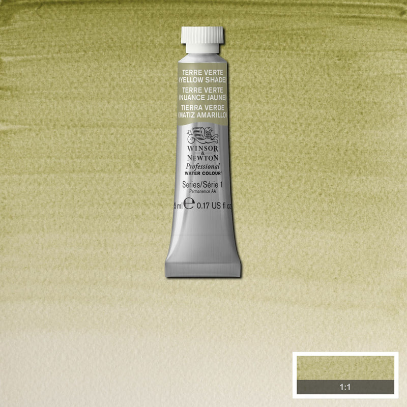 Winsor & Newton Professional Watercolour Terre Verte (Yellow Shade - YS) -Series 1 - 5ml tube (638)