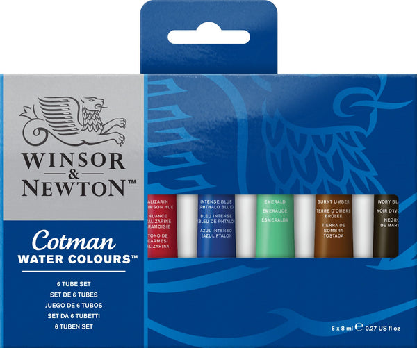 Winsor & Newton Cotman WC set - 6 x 8ml tube set