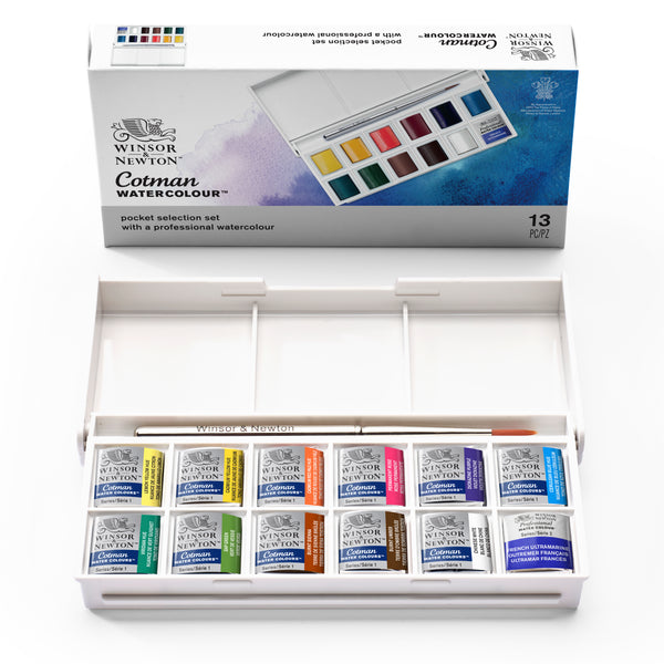Winsor & Newton Cotman Water Colour Sketchers Pocket Box 12 Half Pan set
