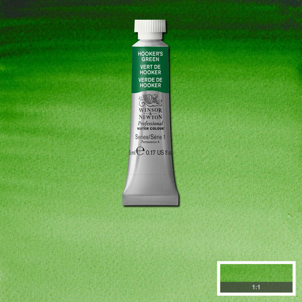 Winsor & Newton Professional Watercolour Hookers Green -Series 1 - 5ml tube (311)