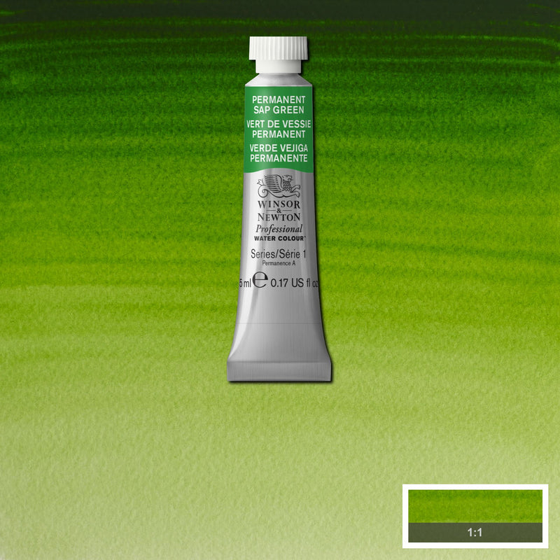 Winsor & Newton Professional Watercolour Permanent Sap Green -Series 1 - 5ml tube (503)