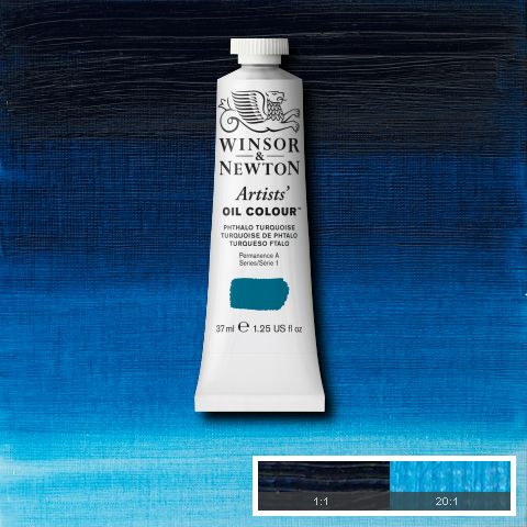 Winsor Newton Artist Oil Phthalo Turquoise 526 - Series 1 - 37ml tube