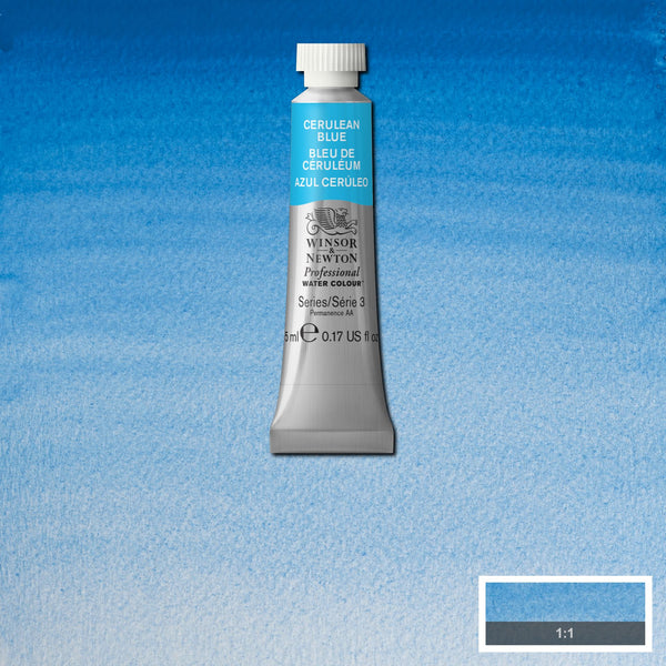 Winsor & Newton Professional Watercolour Cerulean Blue -Series 3 - 5ml tube (137)