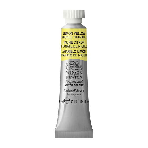 Winsor & Newton Professional Watercolour Lemon Yellow (Nickel Titanate) - Series 4 - 5ml tube (347)