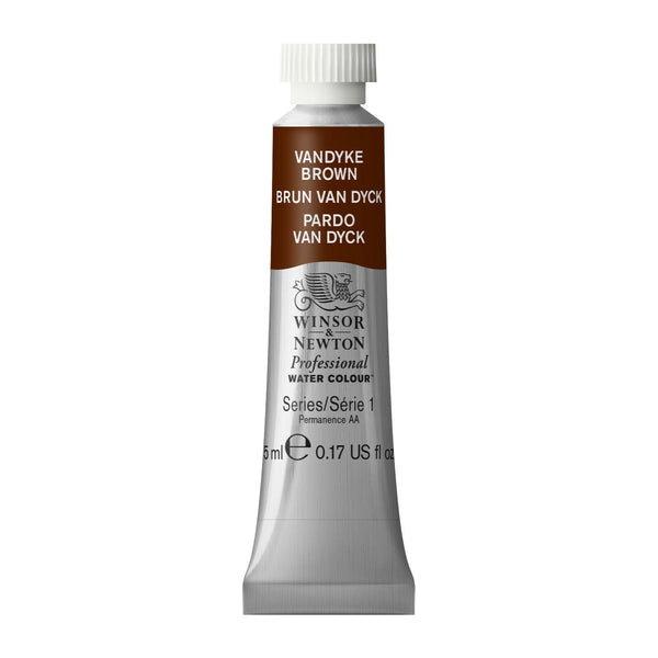 Winsor & Newton Professional Watercolour Vandyke Brown - Series 1 - 5ml tube (676)