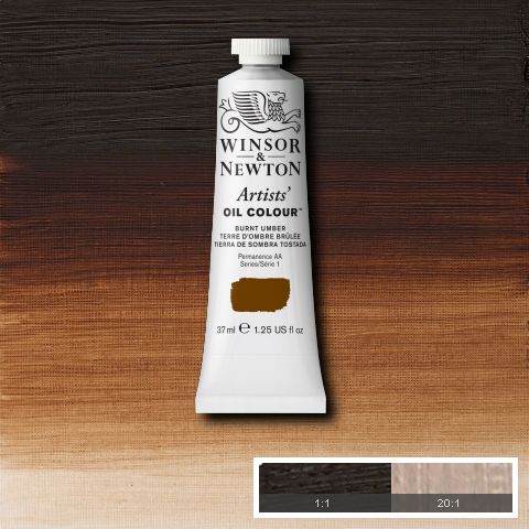 Winsor Newton Artist Oil Burnt Umber 076 - Series 1 - 37ml tube 