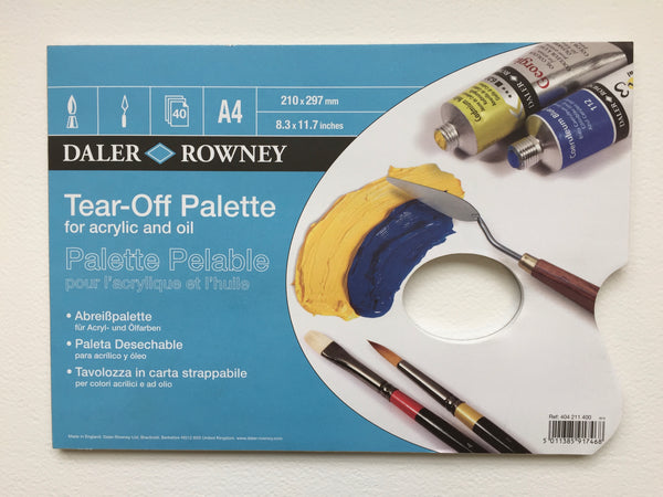 Daler Rowney Tear off Palette A4 (Blue)
