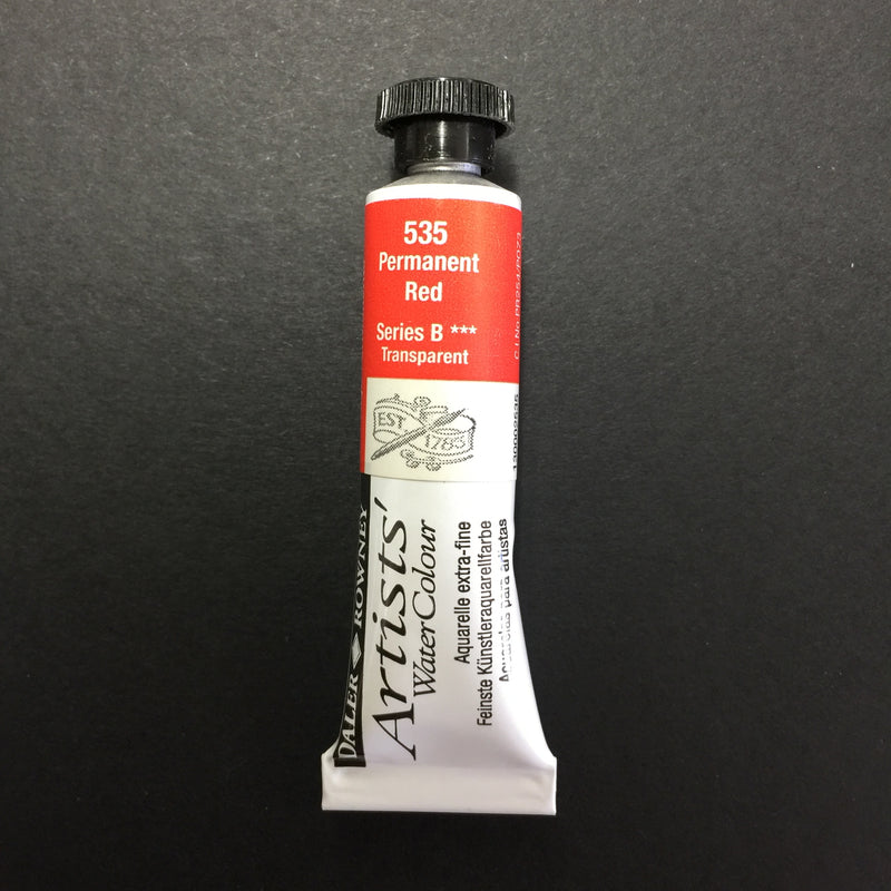 Daler-Rowney Artist Watercolour - Permanent Red 535 - 5ml tube 