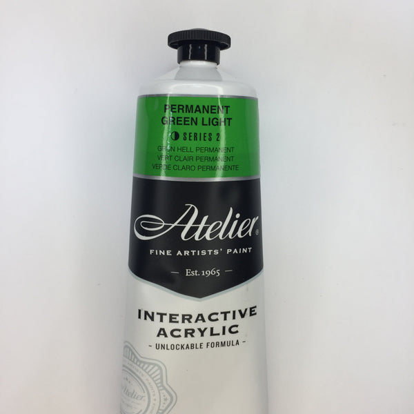 Atelier Interactive Artist Acrylic Permanent Green Light - Series 2  - 80ml tube