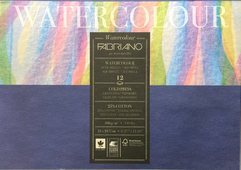 Fabriano Watercolour A4 Pad Cold Press