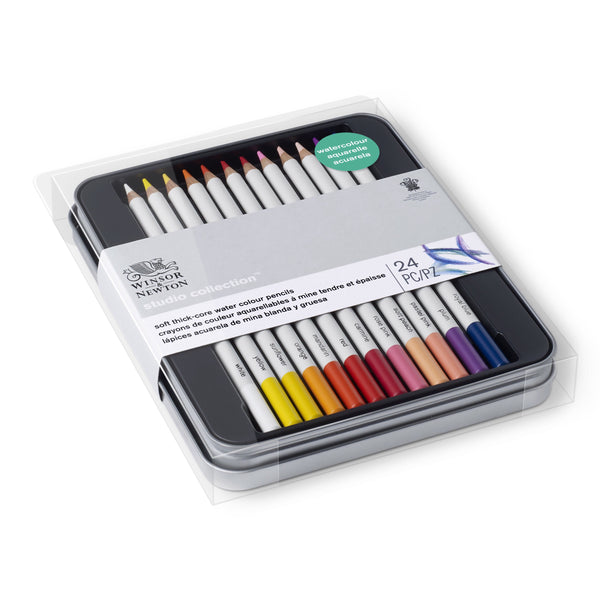 Winsor & Newton: Studio Watercolour Pencils tin -Set of 24