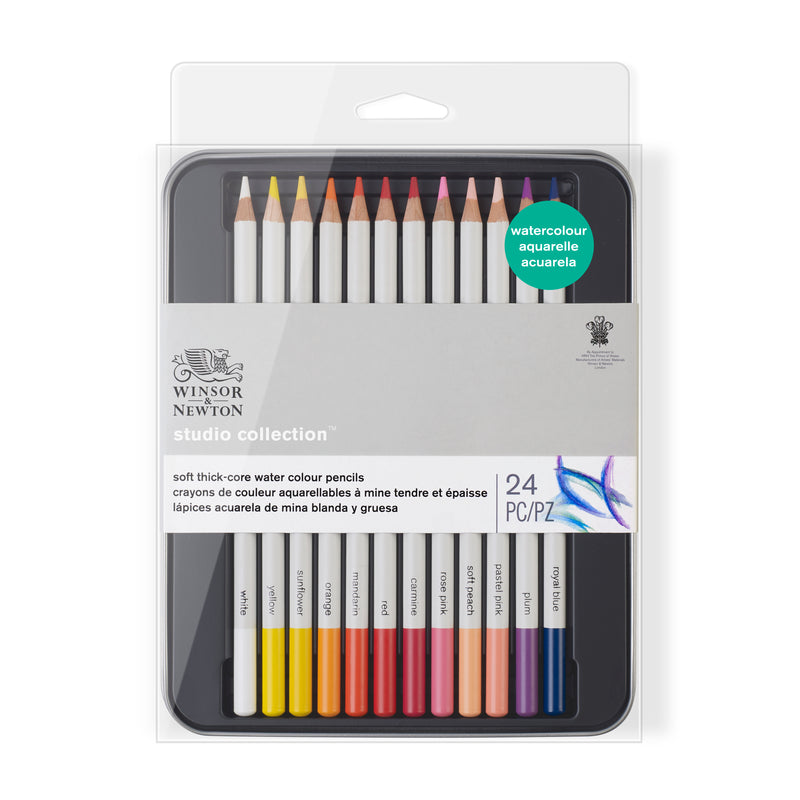  Winsor & Newton: Studio Watercolour Pencils tin -Set of 24