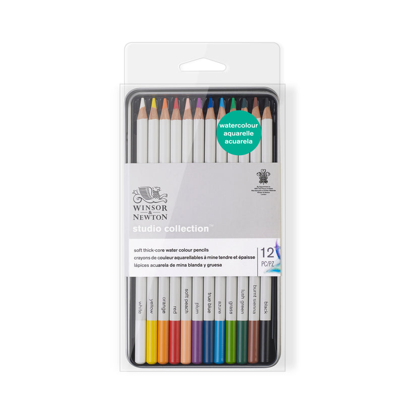  Winsor & Newton: Studio Watercolour Pencils tin -Set of 12