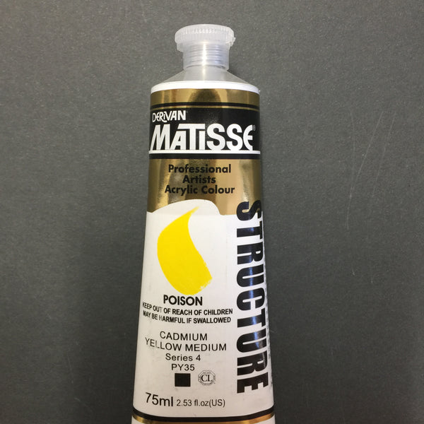 Matisse Structure Cadmium Yellow Medium 75ml tube 