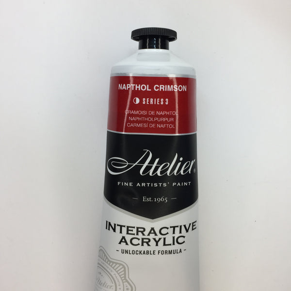 Atelier Interactive Artist Acrylic Napthol Crimson- Series 3  - 80ml tube