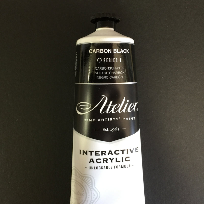 Atelier Interactive Artist Acrylic - Carbon Black - 80ml tube 