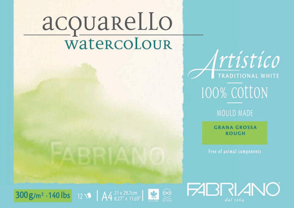 Fabriano Artistico Water Colour Pads - ROUGH 300gsm - A4