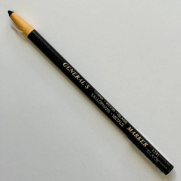 Paper Wrapped China Marker Pencil - BLACK (Chinagraph) each
