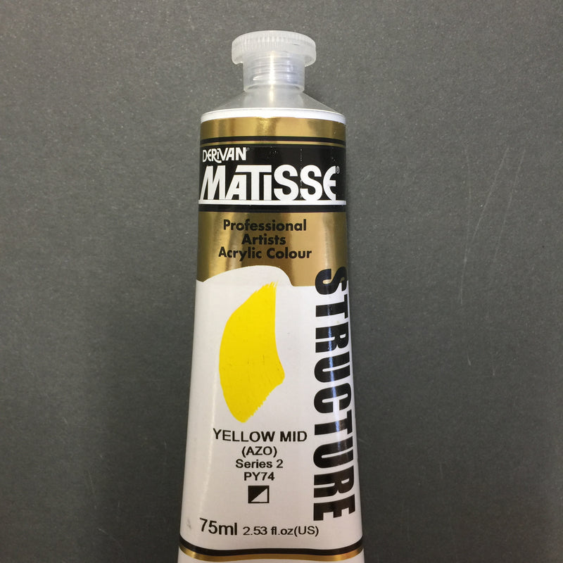 Matisse Structure Yellow Mid (Azo) 75ml tube 