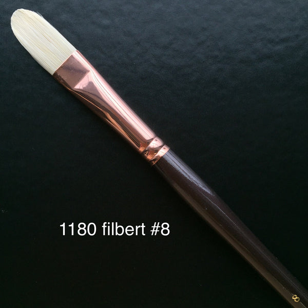 1180 Hog Taklon Filbert Brush - #8