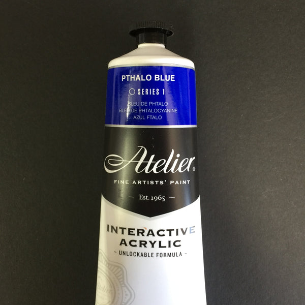 Atelier Interactive Artist Acrylic - Pthalo Blue - 80ml tube 