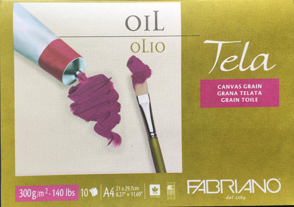 Fabriano Tela Oil canvas grain pad A4