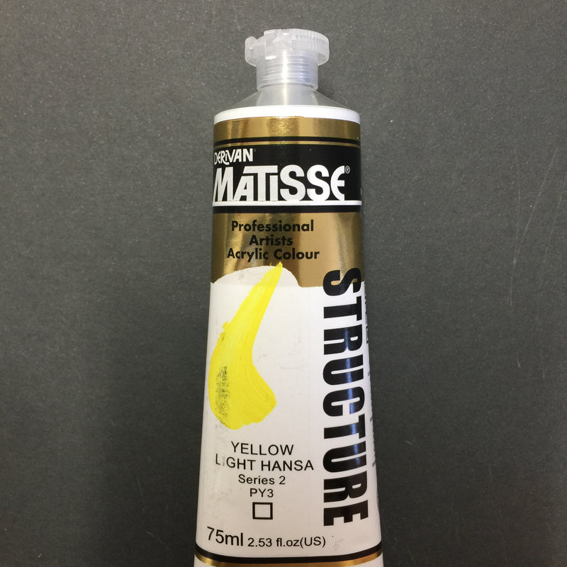 Matisse Structure Yellow Light Hansa 75ml tube 